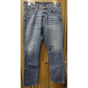 Hollister Jeans Mens 28x30 Classic Straight Button Fly Medium‎ Wash Blue Denim